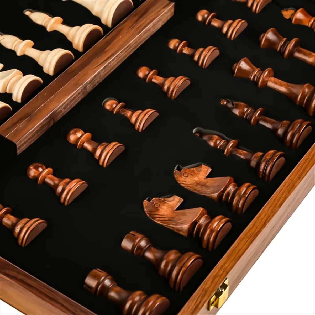 Premium Walnut Wooden Chess Set