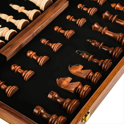 Premium Walnut Wooden Chess Set